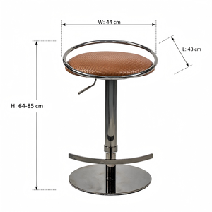 Tabourets <span class=keywords><strong>de</strong></span> <span class=keywords><strong>bar</strong></span> pivotants en PU tressé avec dossier circulaire réglable, base chromée et repose-pieds pour cuisine, pub, salon, mobilier <span class=keywords><strong>de</strong></span> maison - Product Image 4
