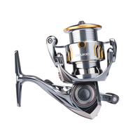 Moulinet spinning TUOLI 1BB 5.2:1 avec bras oscillant en fibre de carbone CNC, double guide, engrenage de réduction, pour pêche à gauche dans l'eau salée, les rivières et les cours d'eau.
