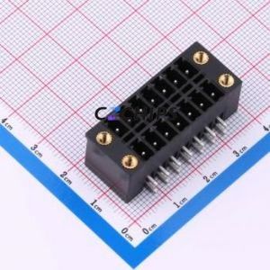 DB2ERHBM-3.81-2*7P-BK Plug-in Terminal Block Bent Lead Through Hole,P=3.81mm Board-to-Board / Socket - Closed Screw Fixing 2x7P - Product Image 1