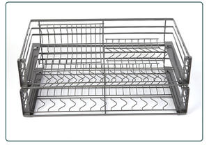 Guardarropa de aluminio grande clásico, cesta de almacenamiento telescópica de profundización, borde ajustable para habitación y cocina - Product Image 4