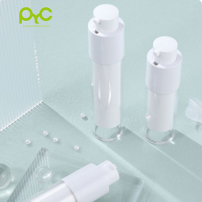 Hot Sale White Rotating Airless Bottle Refillable Cylinder Round Small Spray Bottle