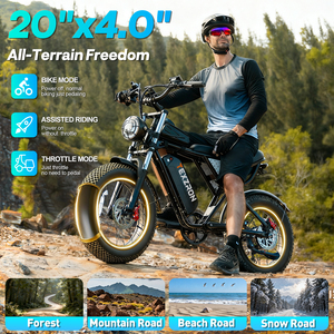 Vélo électrique <span class=keywords><strong>VTT</strong></span> 20 pouces 15 Ah avec moteur intégré, vélo électrique rapide, cyclomoteur électrique, vélo hybride, vélo électrique tout-terrain pour adultes - Product Image 5