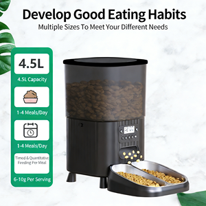 מזין חכם אוטומטי לחיות מחמד (4.5 ליטר) עם WiFi, תזונות ניתנות לתכנות, ספק כוח כפול, קערת נירוסטה עם נעילת טריות - לחתולים וכלבים - Product Image 2