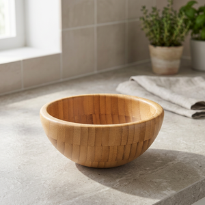 Tazón para Ensalada de Estilo Vintage, Pulido, de Madera de Mango Natural, Tazones para Frutas, Tamaño Personalizado, Apto para Lavavajillas, Ecológico, para Fiestas, Fideos, Pasta - Product Image 1