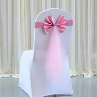 Vente en gros de ceintures de banquet bordeaux pour les événements de mariage, housse de chaise, écharpes de chaise extensibles en or rose rouge