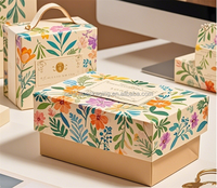 Boîte d'expédition en papier ondulé de luxe avec logo personnalisé Enveloppes portables en relief Emballage cadeau pour vêtements Chaussettes Caractéristique portable
