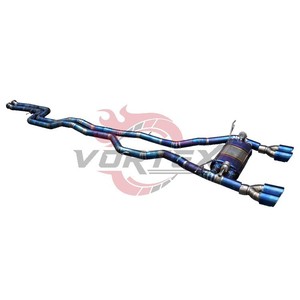 Échappement Catback VORTEX de luxe Grade 5 Ti Valvetronic pour F80 M3/F82 M4 3.0T S55 2014-2018 avec X-Pipe 1.2mm d'épaisseur en titane brûlé - Product Image 3