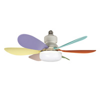 Ventilateur de plafond miniature LED USB télécommandé en ABS, fonctionnement silencieux, débit d'air réglable, gradation progressive, contrôle de la vitesse, douille E27