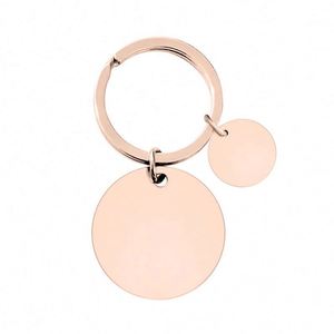 Ready to Ship Knot Chain Diy Custom Holiday Gifts Multi-color Size Round Card Hanging Metal <b>Key</b> Chain - Product Image 4