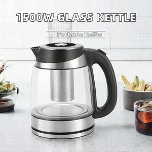 Best-Selling High Quality 1500W Glass <b>Electric</b> Kettle <b>Heater</b> 1.6-2.0L Capacity Automatic Shut-off <b>Portable</b> for Hotel Use - Product Image 2