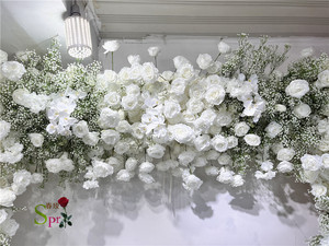 Arco Floreale SPR per Matrimoni e Fidanzamenti, Sfondo con <span class=keywords><strong>Rose</strong></span> e Fiori Artificiali Baby's Breath per Decorazioni - Product Image 6