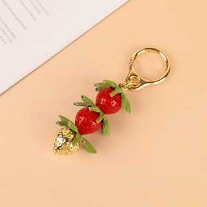 Phụ Nữ Dễ Thương Của Tự Làm Túi Charms Phụ Kiện Lê Apple Cherry Trái Cây Keychain Ví Ví Túi Xách Cho Giáng Sinh Sinh Nhật Quà Tặng - Product Image 3