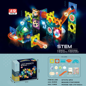 Nouveautés : Ensembles <span class=keywords><strong>de</strong></span> blocs <span class=keywords><strong>de</strong></span> <span class=keywords><strong>construction</strong></span> magnétiques avec jouets lumineux, balles clignotantes, jouets éducatifs DIY pour enfants - Product Image 4