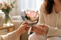 Mini Ramo de Jabón de Rosas Hecho a Mano, Regalo para Mejor Amiga, Cumpleaños, Navidad, Día de la Madre, Adorno, Recuerdo de Flores Secas, Plantas Decorativas