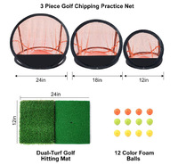 Meilleur filet de golf combinaison 3-en-1 grand/moyen/petit filet de pratique de golf targetNet pliable