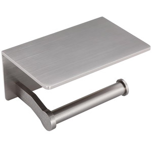 Porte-papier toilette moderne auto-adhésif avec étagère murale, porte-rouleau de papier toilette avec étagère pour téléphone portable, porte-rouleau de papier toilette - Product Image 2