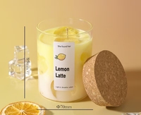 Individuelle Private Label Wohndekor-Geschenk Matcha Latte Geformte Duftkerze Neuartige Getränke-Optik Aromatherapie-Kerze