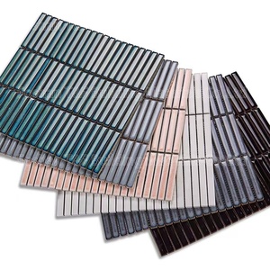 Piastrella a Mosaico in Porcellana Lucida a Strisce Lunghe Effetto Kit Kat per Rivestimenti Bagno, <span class=keywords><strong>Cucina</strong></span>, Pareti Doccia Hotel - Product Image 1