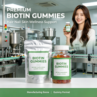 Gummies à la biotine pour des cheveux, une peau et des ongles sains – Complément alimentaire en gros