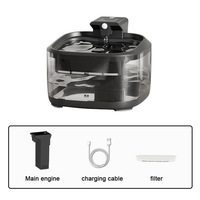 Fontaine à eau automatique en plastique écologique, étanche, pour chats et chiens, capacité de 4,5 L, design ultra silencieux, portable, rechargeable