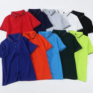 Penjualan Terbaik Cetak Merek Anda Cepat Kering Pria T-Shirt Grosir Multi Warna Disesuaikan Polo T-shirt Logo Pencetakan Workwear Unisex