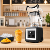 Blender Komersial Senyap dengan Pengaturan Kecepatan Tombol Mekanis, Blender Penghancur Es untuk Kedai Teh Susu, Hotel, dan Penggunaan Dapur Komersial
