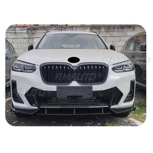 Diffuseur de pare-chocs avant noir brillant pour BMW X3 X4 IX3 G01 G02 G08 2023+ - Accessoire de modification automobile - Product Image 5