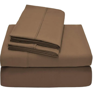<span class=keywords><strong>Juego</strong></span> de Ropa de Cama de Microfibra de 4 Piezas, 100% Poliéster, con Bolsillos Profundos, Estilo Hotel de Lujo, Diseño Simple para Cama Queen, Hogar y Dormitorio - Product Image 4