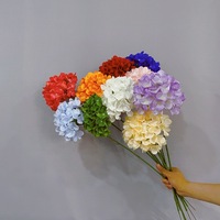 Bunga Simulasi Hydrangea Tanpa Daun Empat Sudut Grosir Pabrik untuk Dekorasi Pernikahan, Jalan Selamat Datang, Hari Valentine, dan Dinding
