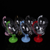 Boîte à bonbons en plastique transparente, conteneur décoratif transparent pour cadeaux d'anniversaire, de Noël ou de fête