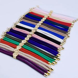 Bracelet en cordon milanais multicolore vierge, base de bijoux pour bracelets DIY avec motif Arbre de Vie doré, à personnaliser avec fil ou cordon - Product Image 6