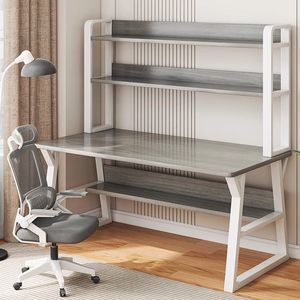 <strong>Desk</strong> and Bookshelf Integrated Table for Home Use, Bedroom Computer <strong>Desk</strong>, <strong>Simple</strong> Study <strong>Desk</strong> for Students - Product Image 1