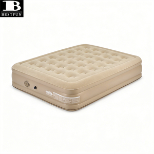 Matelas pneumatique gonflable surélevé Queen Size à pompe intégrée, portable, pour la maison, les invités et le camping - Product Image 3