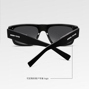 Lunettes de soleil carrées de luxe 2026 avec logo personnalisé, montures épaisses, verres polarisés en acétate de haute qualité - Product Image 6