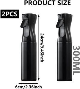 Bouteille pulvérisateur en plastique 200ml 300ml 500ml pour coiffeur, brume fine, pulvérisation continue - Product Image 5