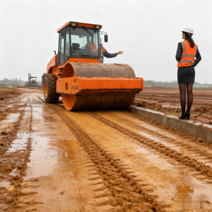 Compacteur de rouleau de route de bon produit 1 tonne 1.2 tonne 1.5 tonne rouleau de route rouleau de route à tambour unique - Product Image 1
