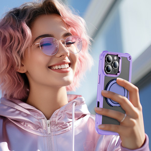 Pour <span class=keywords><strong>iPhone</strong></span> 16 pro max coque de téléphone anneau magnétique support d'engrenage anti-chute housse de protection pour <span class=keywords><strong>iPhone</strong></span> 15 14 13 12 11 coque de téléphone - Product Image 6
