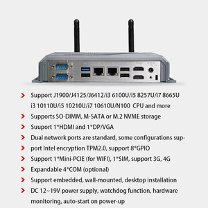 Intel Celeron J1900 CPU <span class=keywords><strong>Dual</strong></span> <span class=keywords><strong>Lan</strong></span> x86 Mini PC nhúng PC 12V không quạt mini Linux nhúng máy tính giá rẻ công nghiệp Mimi hộp - Product Image 6