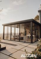 Kit de véranda en aluminium et verre toute saison, à rupture de pont thermique, à faible émissivité, pour jardin et patio, à ajouter à la maison