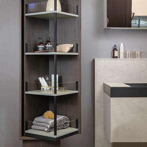 Soporte de Baño Giratorio Independiente de 360 Grados, de Hierro y PVC, Plateado, con Capacidad de Carga de 80 kg - Product Image 6