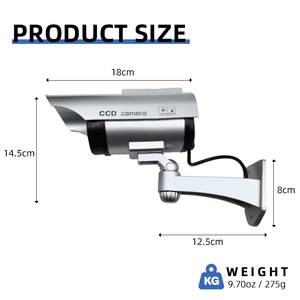 Không thấm nước an ninh CCTV giả ngoài trời máy ảnh với IR LED phong cách ánh sáng năng lượng mặt trời CCD cảm biến không thấm nước giả giả mồi nhử - Product Image 2