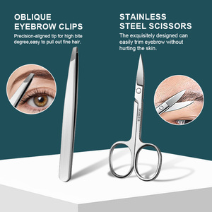 Outils de soins personnels cosmétiques pour les ongles, ensemble de <span class=keywords><strong>manucure</strong></span> et de pédicure 9 pièces, coupe-ongles en acier inoxydable avec étui de voyage en cuir PU - Product Image 3