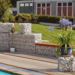 Panier <span class=keywords><strong>en</strong></span> gabion <span class=keywords><strong>en</strong></span> acier galvanisé à trous carrés soudés à prix avantageux avec service de découpe pour mur de soutènement - Product Image 4