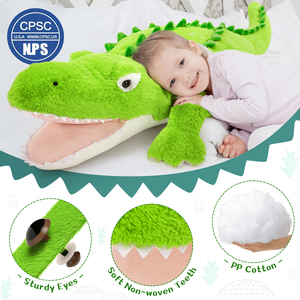 Cojín de Peluche de Cocodrilo Verde Premium Grande de 130 cm, Cojín de Suelo Extra Suave y Esponjoso <span class=keywords><strong>para</strong></span> Sala de Estar, Dormitorio, Oficina, Decoración de Habitaciones - Product Image 3