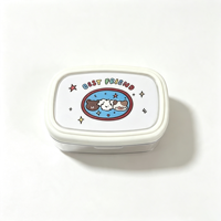 Label Film Cetak Kustom untuk Wadah Plastik PP Penjaga Kesegaran, Stiker Kemasan Kotak Penyimpanan Makanan dengan Pola Kustom