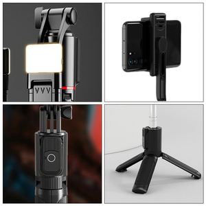Portable Mini Selfie Stick 360 Rotatable Pink <b>White</b> Color Wireless Foldable Mobile Phone Tripod for Sale - Product Image 5