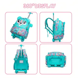 BunnyFly Juego de 3 Mochilas Escolares con Ruedas para Estudiantes de Primaria Unisex, Maleta <span class=keywords><strong>Infantil</strong></span> de Gran Capacidad - Product Image 4