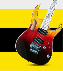 Paisen double rocker tigre motif placage arbre de vie tilleul électrique semi 24 frette guitare électrique acoustique - Product Image 6