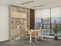 Bureau électrique moderne professionnel OMNI à double moteur - Base de table réglable en hauteur en acier inoxydable pour poste de travail personnalisable