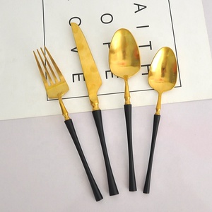 Thanh lịch thân thiện với môi dùng một lần <span class=keywords><strong>Flatware</strong></span> Electroplated đầy màu sắc xử lý thép không gỉ thiết lập dao kéo cho đám cưới và bảng - Product Image 2